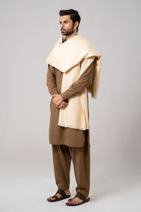 Self Border Kashmiri Shawl