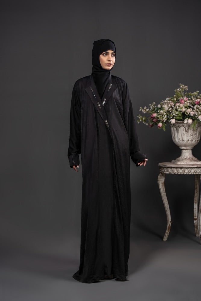 Front Motif Partywear Black For Women