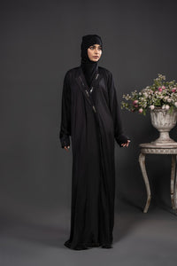 Front Motif Partywear Black For Women