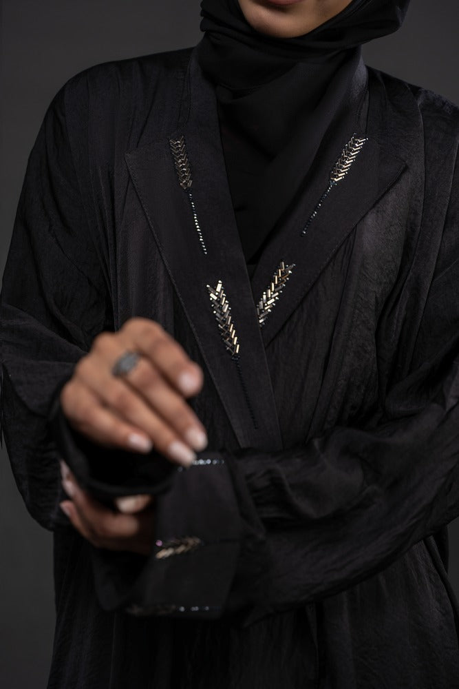 Front Motif Partywear Black For Women