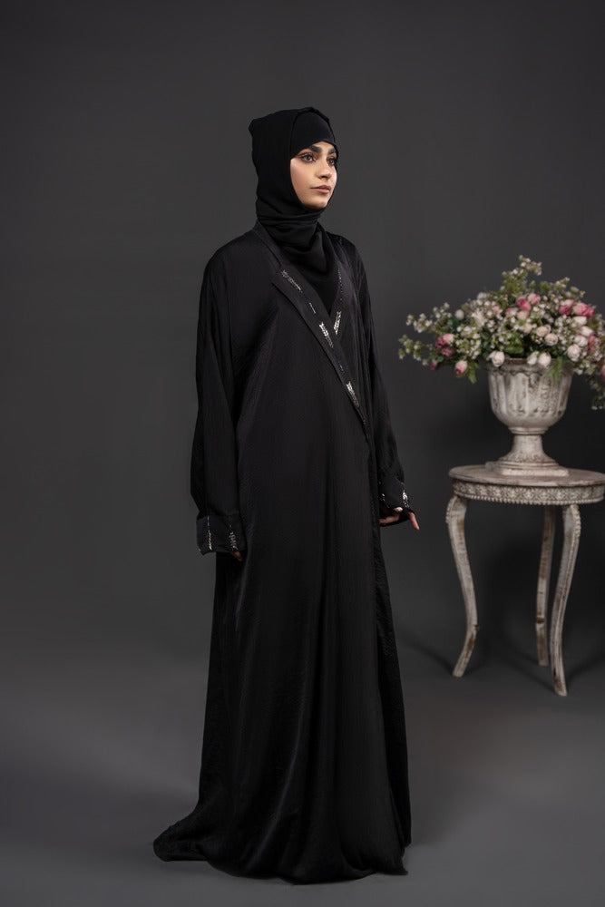 Front Motif Partywear Black For Women
