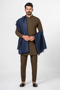 Dark Blue Bhimber Shawl For Men