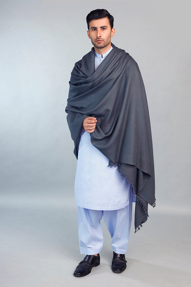 Grey Bhimber Shawl For Men