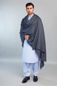 Grey Bhimber Shawl For Men