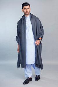 Grey Bhimber Shawl For Men