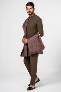 Buoyant Burgundy Shawl For Men