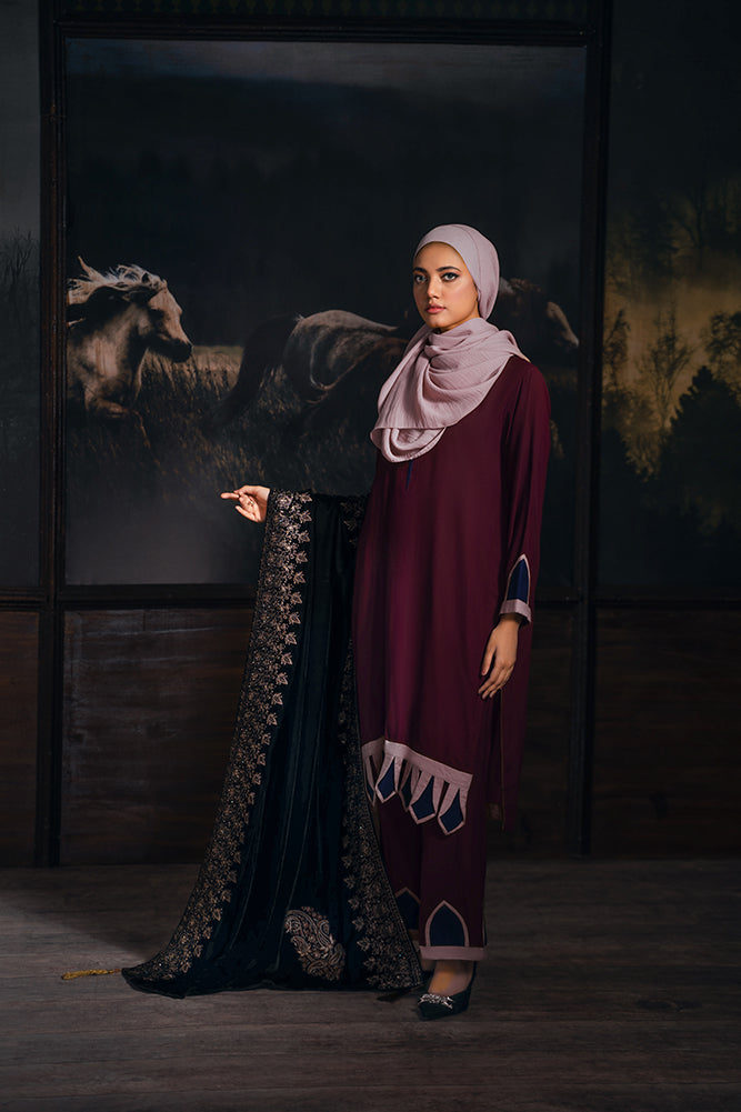 Velvet Zari Motif Dark