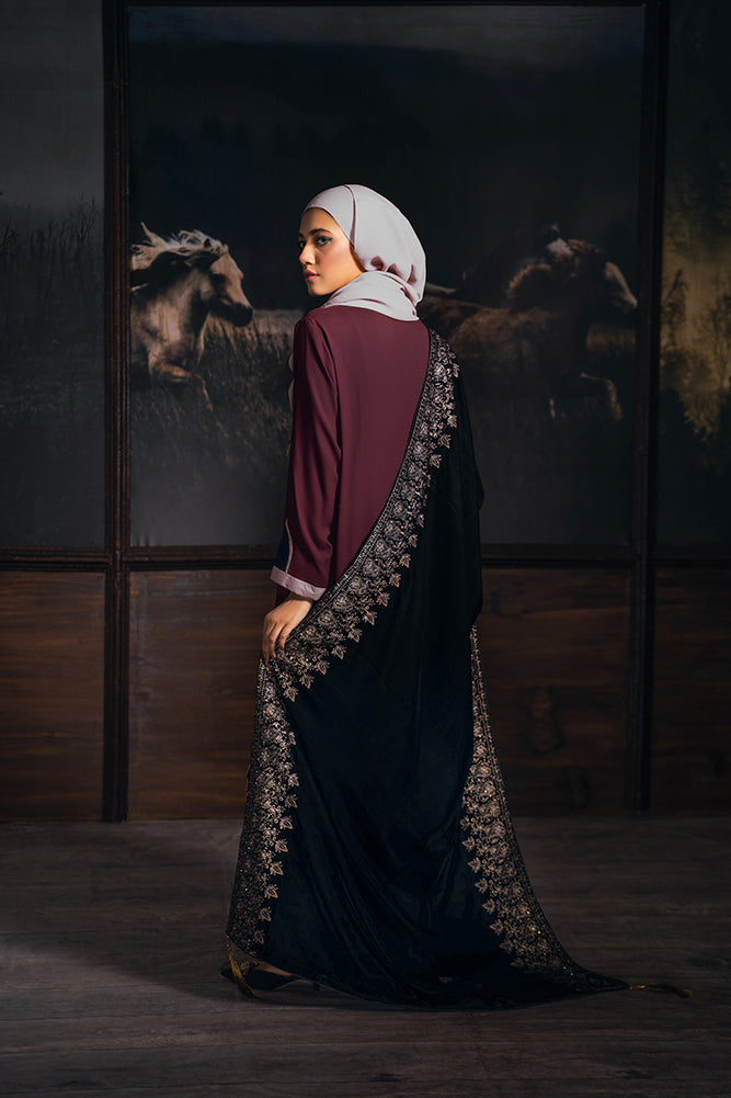 Velvet Zari Motif Dark