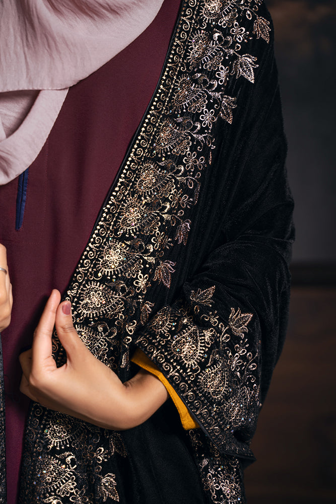 Velvet Zari Motif Dark