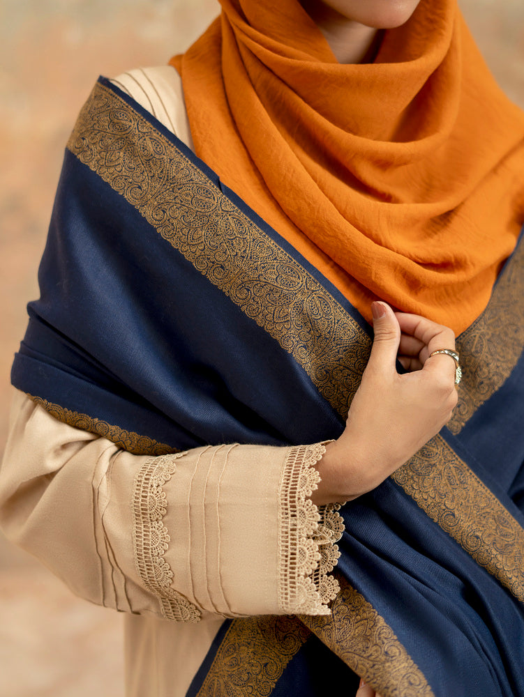 Pure Wool Fine Kashmiri Border