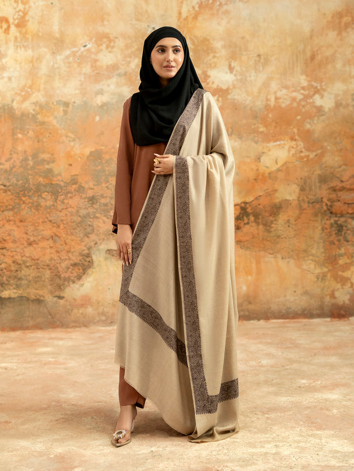 Pure Wool Fine Kashmiri Border