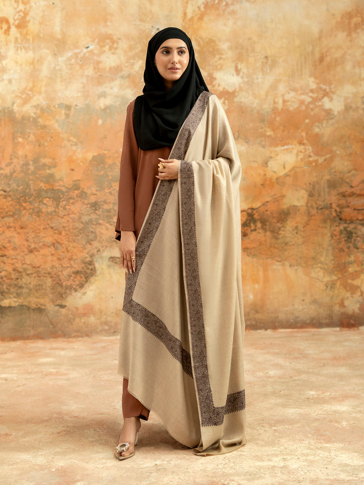 Pure Wool Fine Kashmiri Border