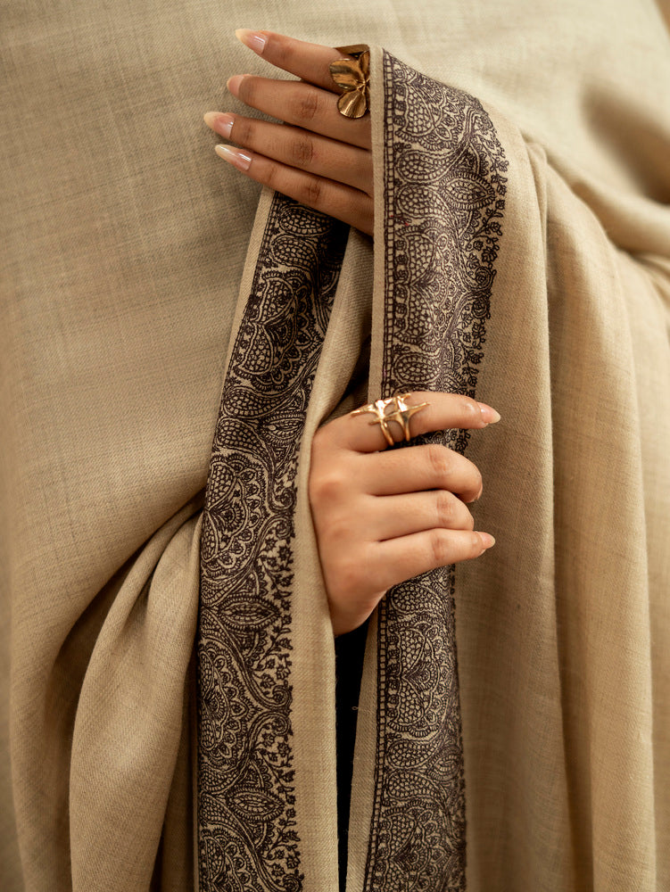 Pure Wool Fine Kashmiri Border