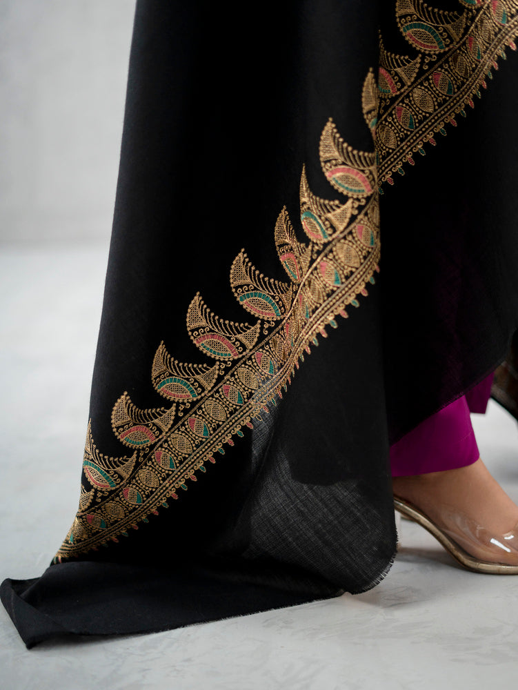 Twinkle Zari Woolen Dark