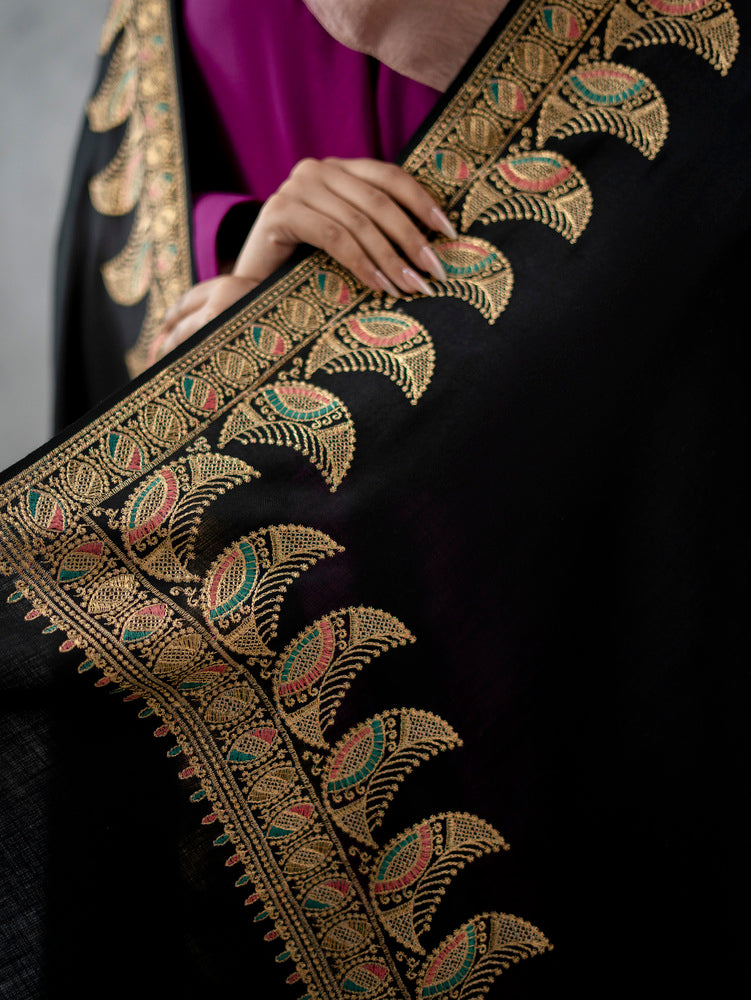 Twinkle Zari Woolen Dark