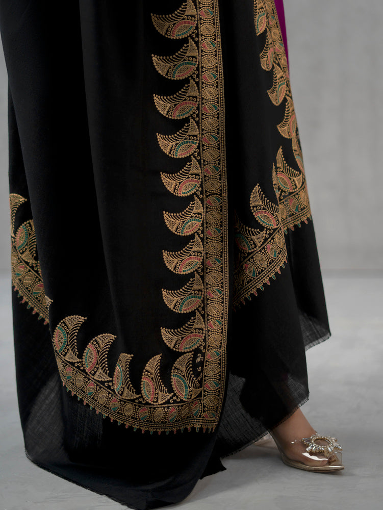 Twinkle Zari Woolen Dark