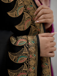 Twinkle Zari Woolen Dark