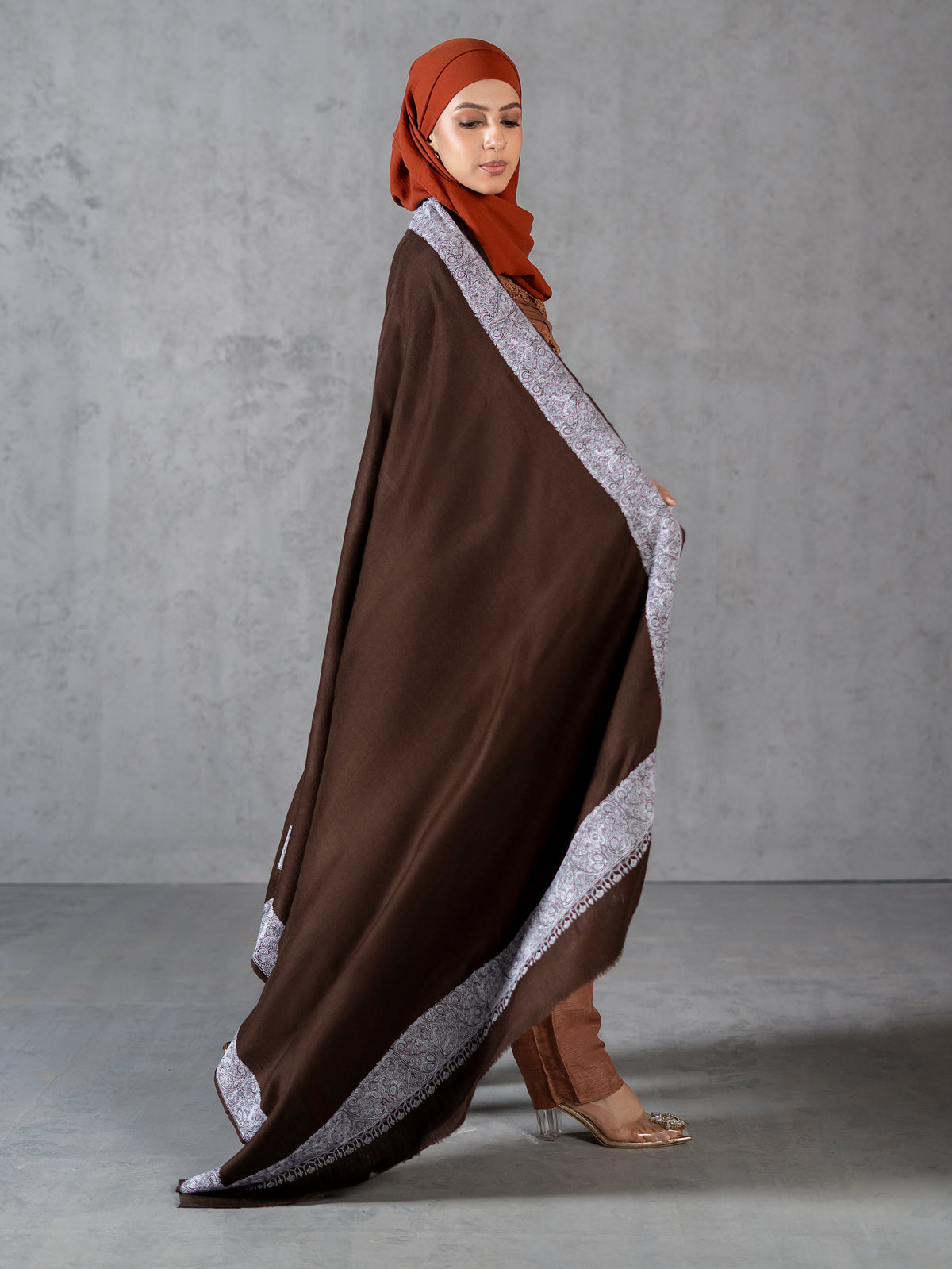 Pure Wool Fine Kashmiri Border