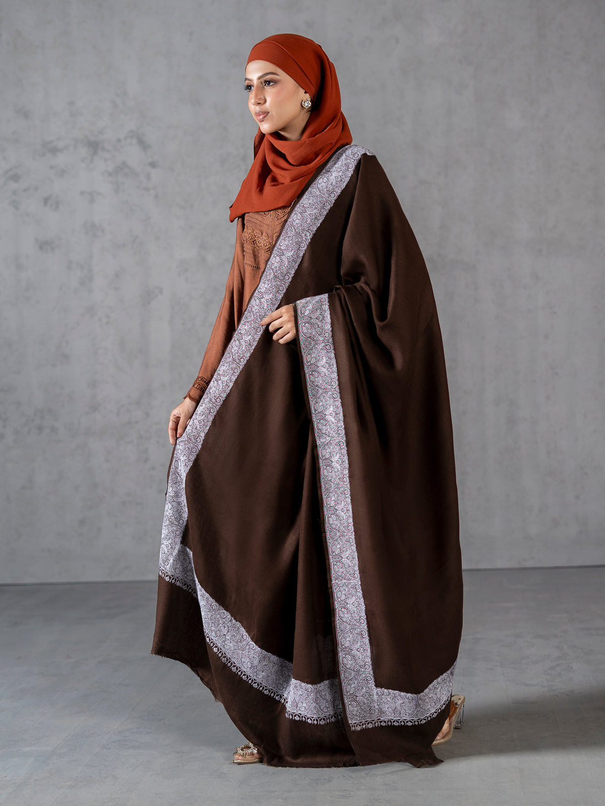 Pure Wool Fine Kashmiri Border