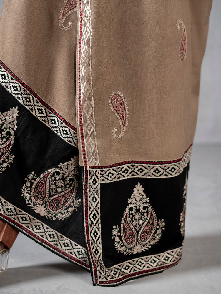 Contrast Kashmiri Shawl Light