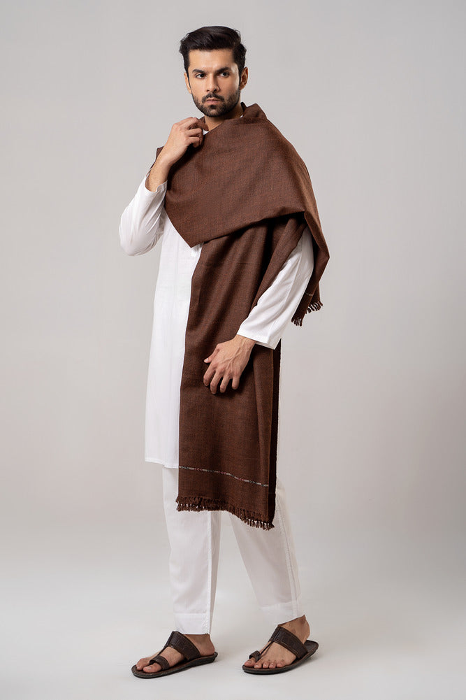 Swati Shawl Coffee Brown