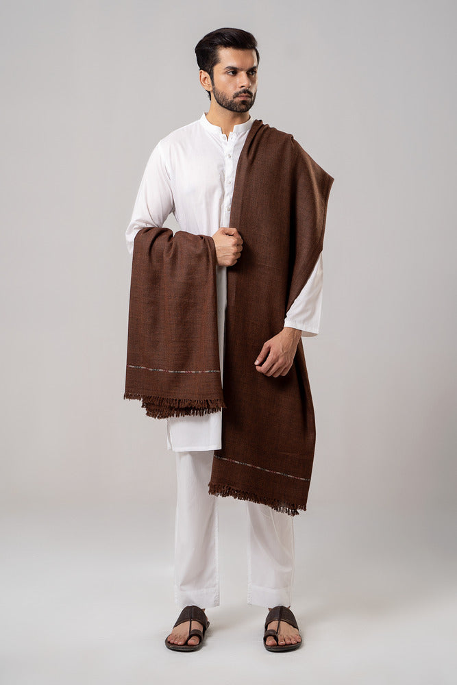 Swati Shawl Coffee Brown