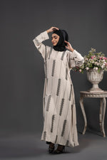 Embroidered Beige Maxi For Women 