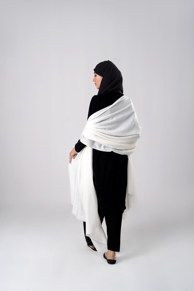 Ladies Kashmiri White Shawl