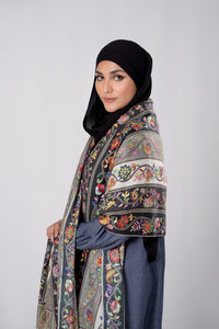 Sarwat Pashmina Kalamkar Stripe