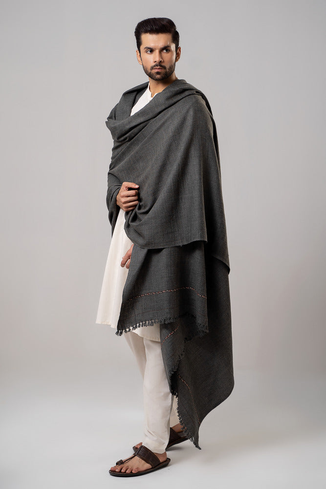 Swati Shawl Charcoal