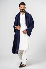 Navy Bhimber Shawl For Men