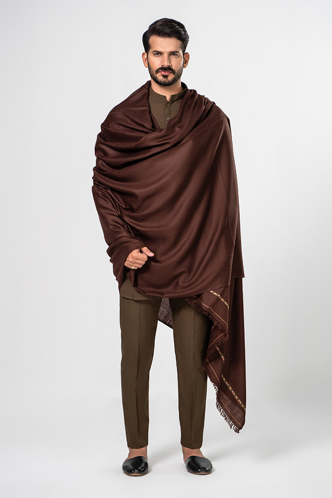 Brown Bhimber Shawl For Men