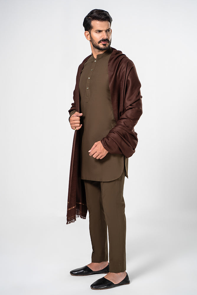 Brown Bhimber Shawl For Men