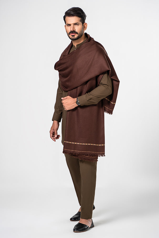 Brown Bhimber Shawl For Men