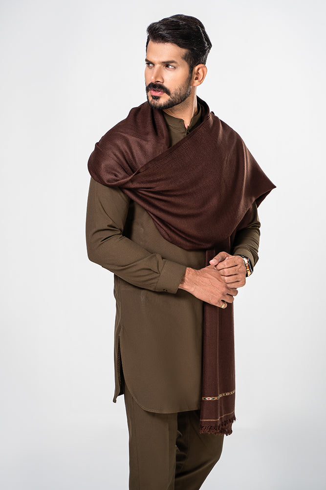 Brown Bhimber Shawl For Men