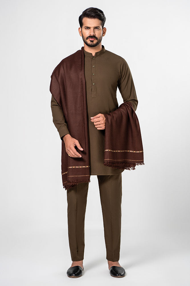 Brown Bhimber Shawl For Men