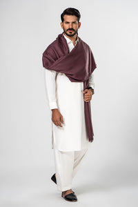 Mauve Bhimber Shawl For Men