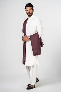 Mauve Bhimber Shawl For Men