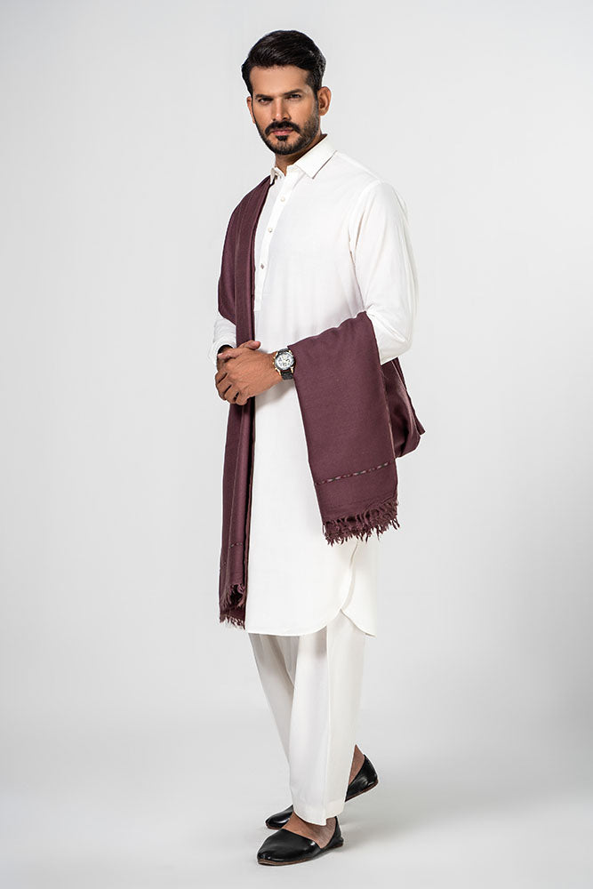 Mauve Bhimber Shawl For Men