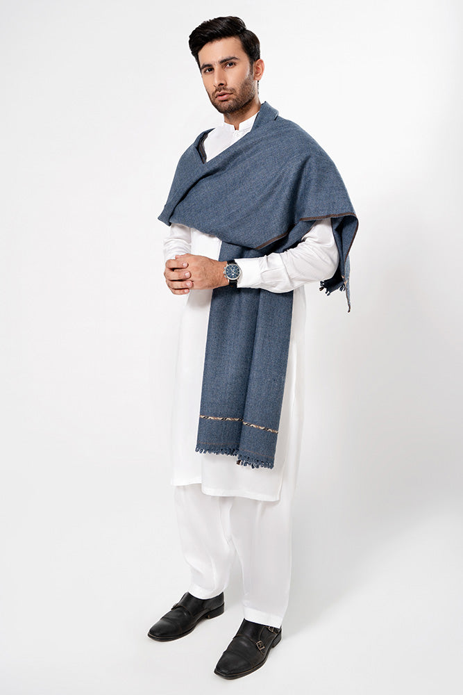 Brazen Blue Shawl For Men