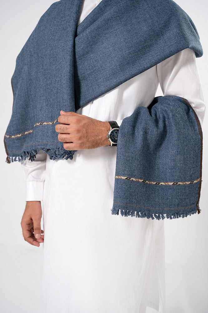 Brazen Blue Shawl For Men