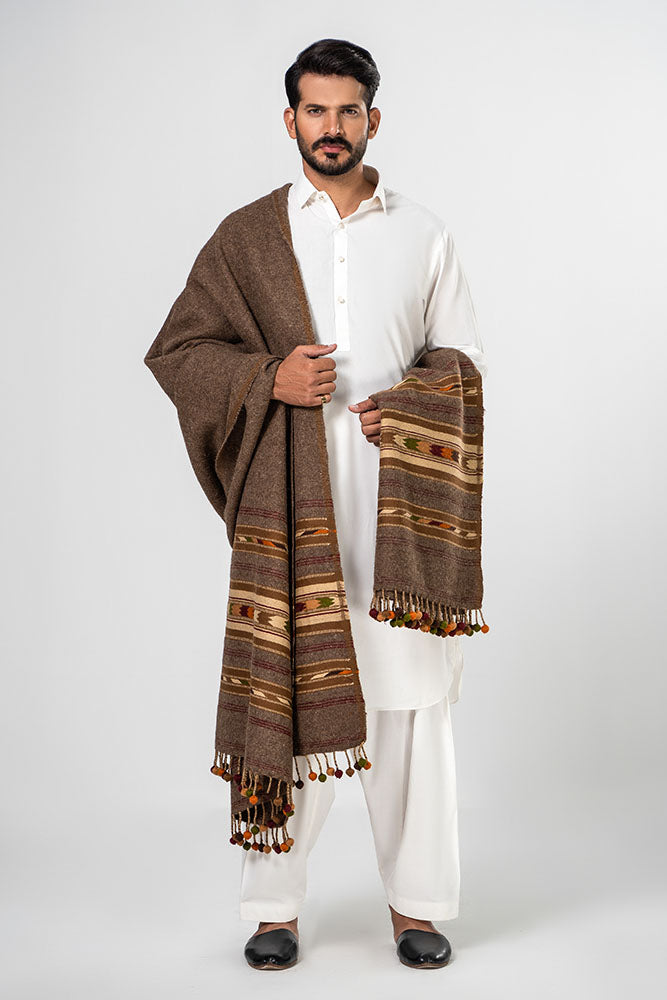 Nawab Bumbul Dark Shawl For Men