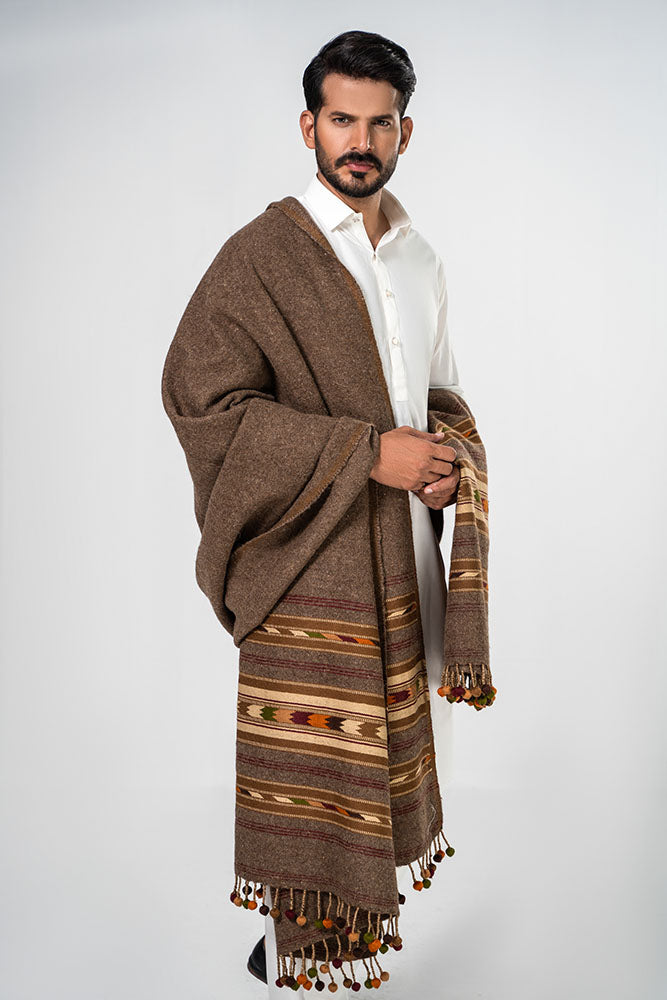 Nawab Bumbul Dark Shawl For Men