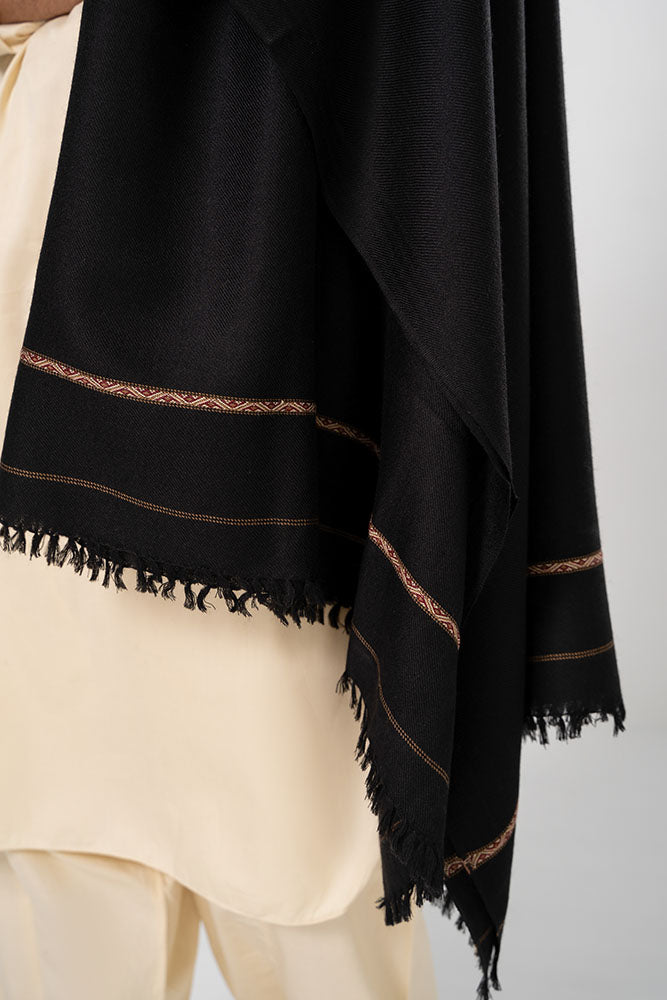 Black store wool shawl